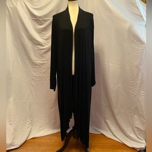 IN’VOLAND LONG DRAPE BLACK CARDIGAN